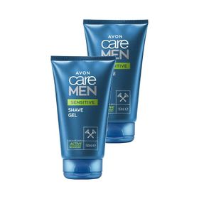 Avon Care Men Sensitive 2x150 ml Papatya ve Aloe Özü İçeren Tıraş Jeli