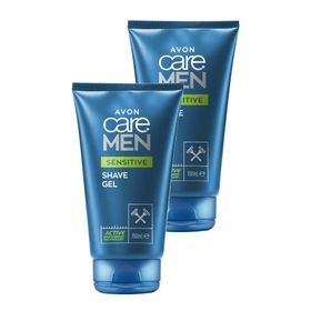 Avon Care Men Sensitive 2x150 ml Papatya ve Aloe Özü İçeren Tıraş Jeli