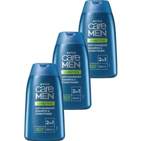 Avon Care Men Sensitive 3x200 ml 2'si 1 Arada Kepek Önleyici Şampuan ve Saç Kremi