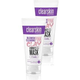 Avon Clearskin Blemish Clearing Leke Karşıtı Pembe Kil 2x75 ml Yüz Maskesi