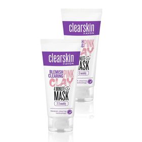 Avon Clearskin Blemish Clearing Leke Karşıtı Pembe Kil 2x75 ml Yüz Maskesi