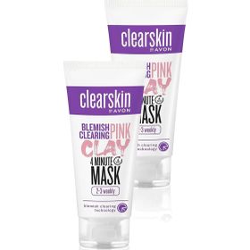 Avon Clearskin Blemish Clearing Leke Karşıtı Pembe Kil 2x75 ml Yüz Maskesi
