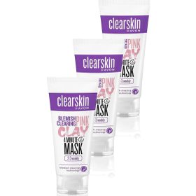 Avon Clearskin Blemish Clearing Leke Karşıtı Pembe Kil 3x75 ml Yüz Maskesi