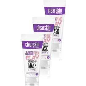 Avon Clearskin Blemish Clearing Leke Karşıtı Pembe Kil 3x75 ml Yüz Maskesi