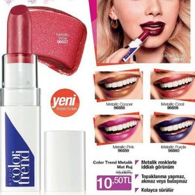 Avon Color Metallic Coral Trend Metalik Ruj