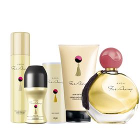 Avon Far Away EDP 50 ml Kadın Parfüm + Far Away 75 ml Deodorant + Far Away 50 ml Roll-On + Far Away 150 ml Vücut Losyonu + Far Away 40 g Pudra