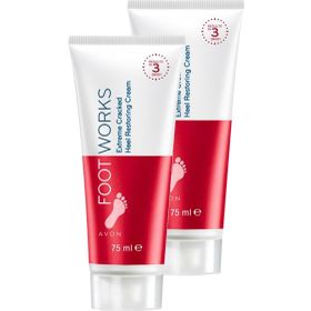 Avon Foot Works 2x75 ml Çatlak Topukları Onarıcı Ayak Kremi