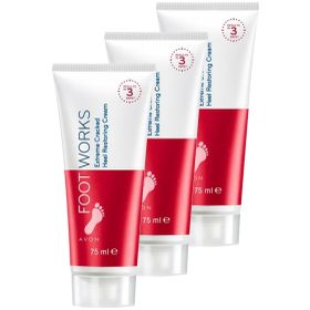 Avon Foot Works 3x75 ml Çatlak Topukları Onarıcı Ayak Kremi