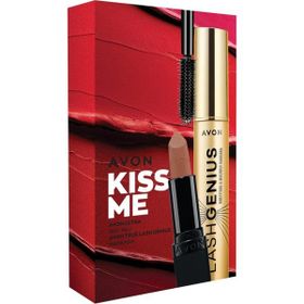 Avon Kiss Me Ultra Mat Marvellous Mocha Ruj + Lash Genius Blackest Black Maskara