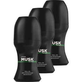Avon Musk Instinct 3x50 ml Erkek Roll On Deodorant