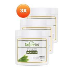 Avon Nature Pro At Kuyruğu Otlu 3x500 ml Saç Maskesi