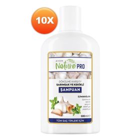 Avon Nature Pro Saç Güçlendirici Sarımsak ve Kekikli 10x500 ml Şampuan