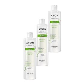 Avon Nutra Effects Mat Micellar 3x400 ml Makyaj Temizleme Suyu