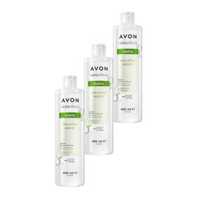 Avon Nutra Effects Mat Micellar 3x400 ml Makyaj Temizleme Suyu