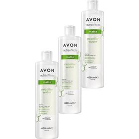 Avon Nutra Effects Mat Micellar 3x400 ml Makyaj Temizleme Suyu