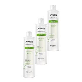 Avon Nutra Effects Mat Micellar 3x400 ml Makyaj Temizleme Suyu