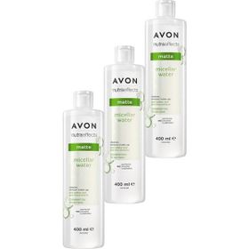 Avon Nutra Effects Mat Micellar 3x400 ml Makyaj Temizleme Suyu