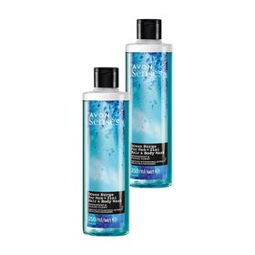 Avon Senses 2x250 ml Ocean Surge Nane ve Deniz Kokulu Saç ve Vücut için Erkek Duş Jeli