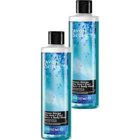 Avon Senses 2x250 ml Ocean Surge Nane ve Deniz Kokulu Saç ve Vücut için Erkek Duş Jeli