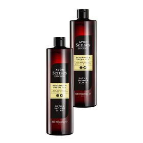 Avon Senses 2x500 ml Essence Bergamot Yeşil Çay Kokulu Banyo Duş Jeli