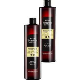 Avon Senses 2x500 ml Essence Bergamot Yeşil Çay Kokulu Banyo Duş Jeli