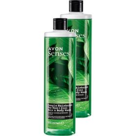 Avon Senses 500 ml 2 Adet Adaçayı ve Sandal Ağacı Kokulu Erkek Saç ve Vücut Şampuanı