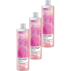 Avon Senses L'amour Sunrise Gül ve Amber Kokulu 3x500 ml Krem Duş Jeli