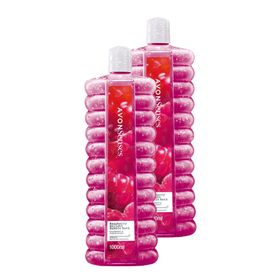 Avon Senses Raspberry Delight Ahududu ve Frenk Üzümü Kokulu 2x1 lt Banyo Köpüğü