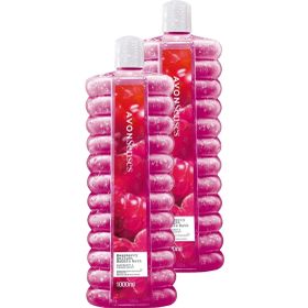 Avon Senses Raspberry Delight Ahududu ve Frenk Üzümü Kokulu 2x1 lt Banyo Köpüğü
