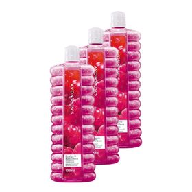 Avon Senses Raspberry Delight Ahududu ve Frenk Üzümü Kokulu 3x1 lt Banyo Köpüğü