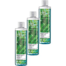 Avon Senses Secret Lagoon Su Meymeleri ve Misk Kokulu 3x250 ml Duş Jeli