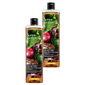 Avon Senses Spiced Pepper Karabiber ve Kakule Kokulu 2x500 ml Duş Jeli
