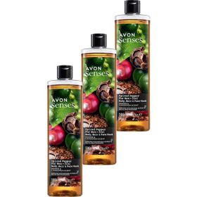 Avon Senses Spiced Pepper Karabiber ve Kakule Kokulu 3x500 ml Duş Jeli