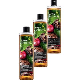 Avon Senses Spiced Pepper Karabiber ve Kakule Kokulu 3x500 ml Duş Jeli