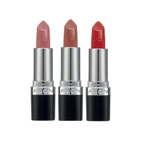 Avon Ultra Kremsi Ruj Paketi Blush Nude, Cappuccino ve Red 2000