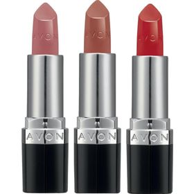 Avon Ultra Kremsi Ruj Paketi Blush Nude, Cappuccino ve Red 2000