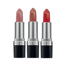 Avon Ultra Kremsi Ruj Paketi Blush Nude, Cappuccino ve Red 2000