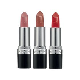 Avon Ultra Kremsi Ruj Paketi Blush Nude, Cappuccino ve Red 2000