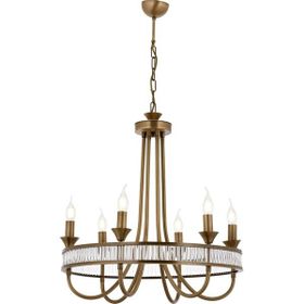 Avonni 603786E E14 Metal Kristal 60 cm Eskitme Kaplama Klasik Avize