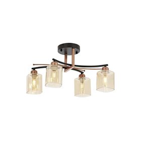 Avonni AR-60356-4BSY Siyah Boyalı Klasik Avize
