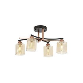 Avonni AR-60356-4BSY Siyah Boyalı Klasik Avize