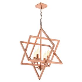 Avonni AV-1586-4C E14 Metal 57x37 cm Bakır Kaplama Modern Avize
