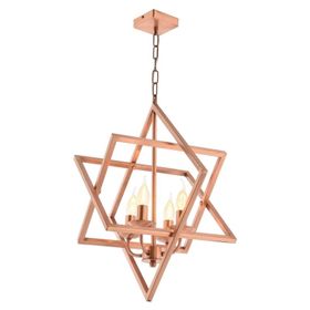 Avonni AV-1586-4C E14 Metal 57x37 cm Bakır Kaplama Modern Avize