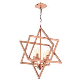 Avonni AV-1586-4C E14 Metal 57x37 cm Bakır Kaplama Modern Avize