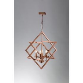 Avonni AV-1586-4C E14 Metal 57x37 cm Bakır Kaplama Modern Avize