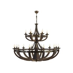 Avonni AV-1644-12+6E Eskitme Kaplama Modern Avize Metal Ahşap