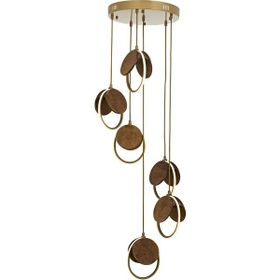 Avonni AV-1847-6ET Eskitme Kaplama Modern Metal Ahşap Avize
