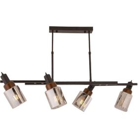 Avonni AV-1920-4Y-BSY Siyah Boya Modern Metal Ahşap Avize