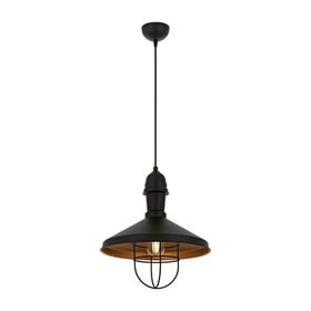 Avonni AV-4106-M25-BSYE27 Metal 33 cm Siyah Boyalı Modern Avize