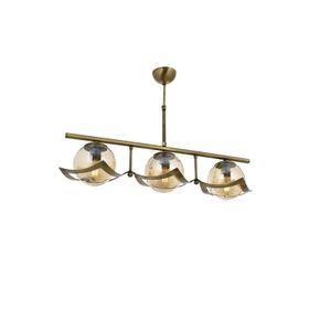 Avonni AV-4117-3EY Eskitme Kaplama Modern E27 Metal Cam 75x25cm Avize